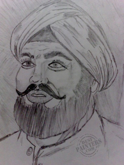 Sardar’s Face - DesiPainters.com