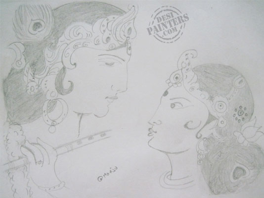 Radha Krishna - DesiPainters.com