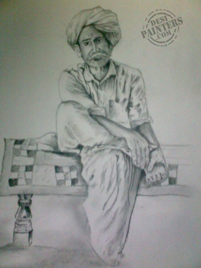 Old Man - DesiPainters.com