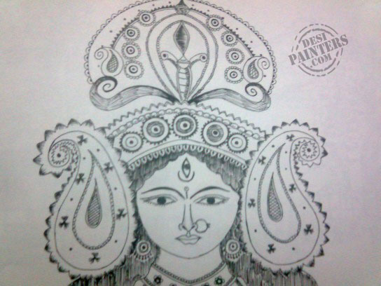 Mata Durga - DesiPainters.com
