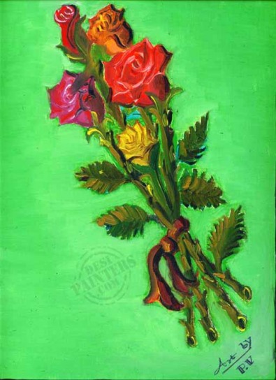 Rose Oil Painting - DesiPainters.com