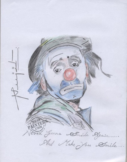 The Sad Clown - DesiPainters.com