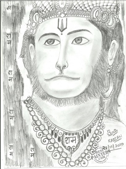 Hanumann Ji - DesiPainters.com
