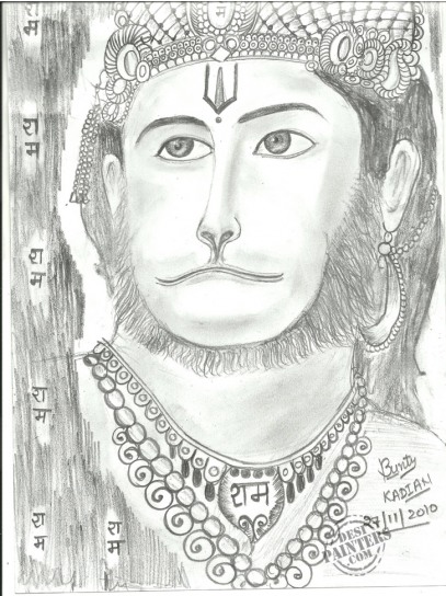 Hanumann Ji - DesiPainters.com