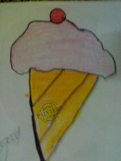 Cone Icecream - DesiPainters.com