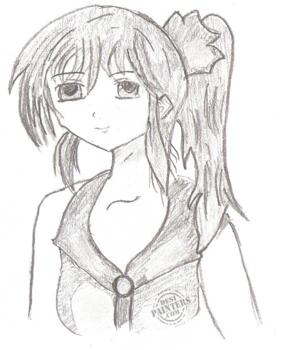 Pencil Sketch Of Cute Girl