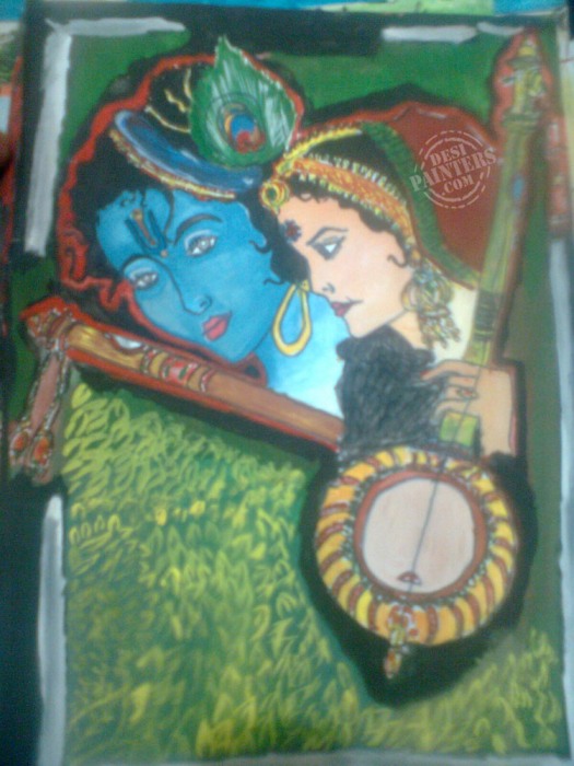 Radha And Krishna - DesiPainters.com