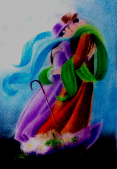Painting Of Love Couple - DesiPainters.com