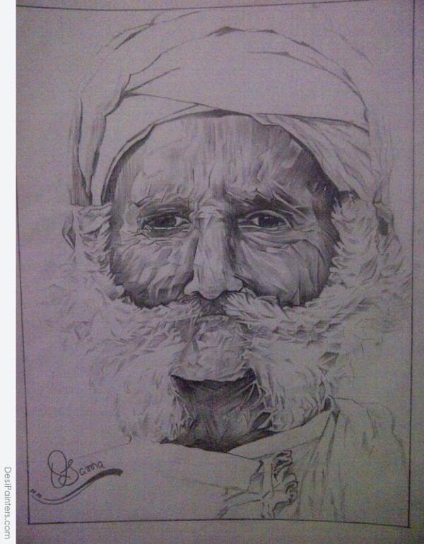 Pencil Sketch By Osama Akhtar - DesiPainters.com