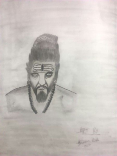 Pencil Sketch Of Aghori - DesiPainters.com