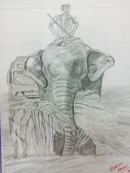 Pencil Sketch Made By Barun Kumar Yadav