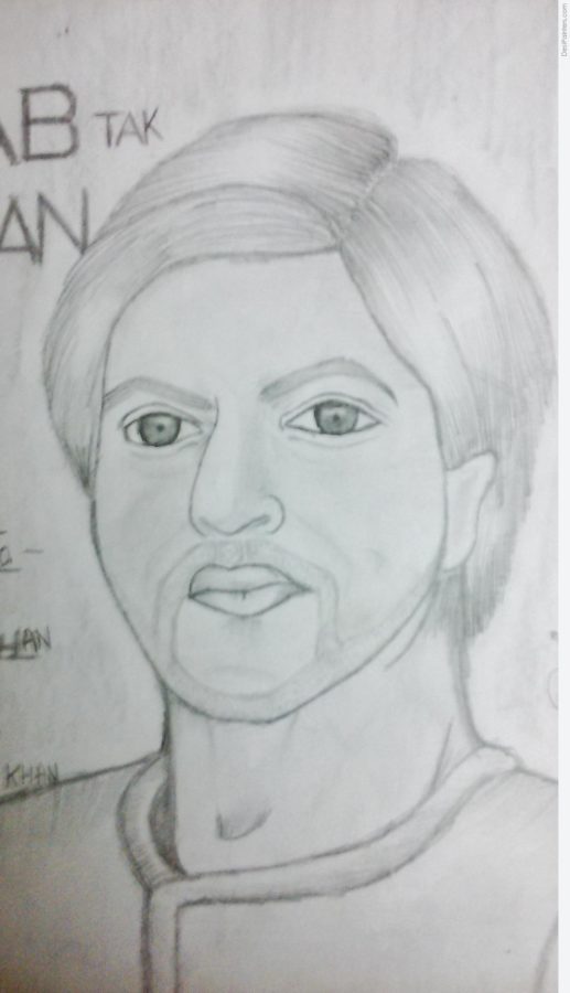 Pencil Sketch of Shah Rukh Khan