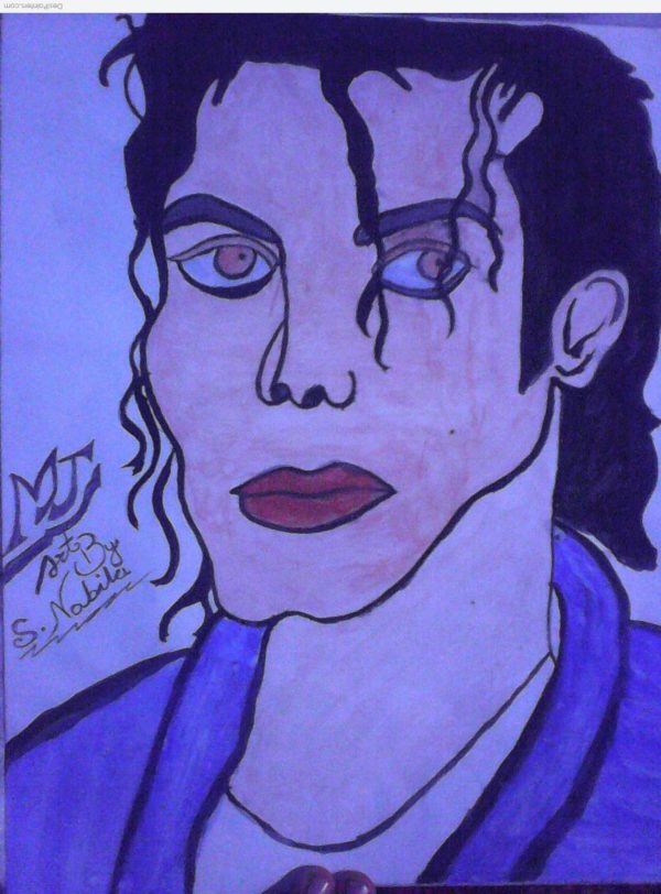 Water Color Painting of Michael Jackson - DesiPainters.com