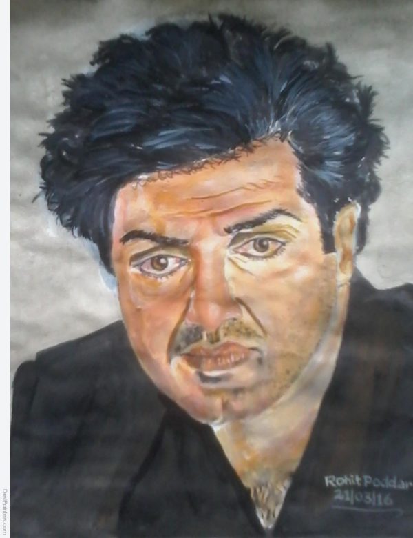Famous Actor Sunny Deol Painting - DesiPainters.com