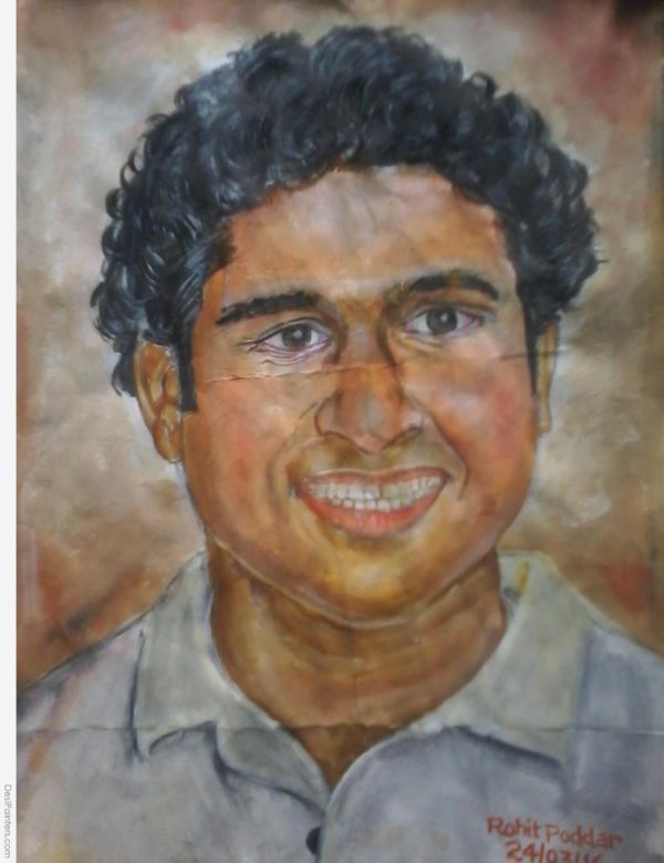 Master Blaster Sachin Tendulkar - DesiPainters.com