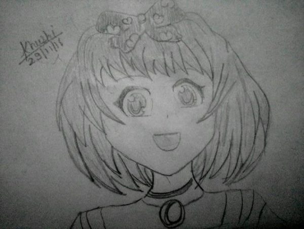 Pencil Sketch Of Cute Girl