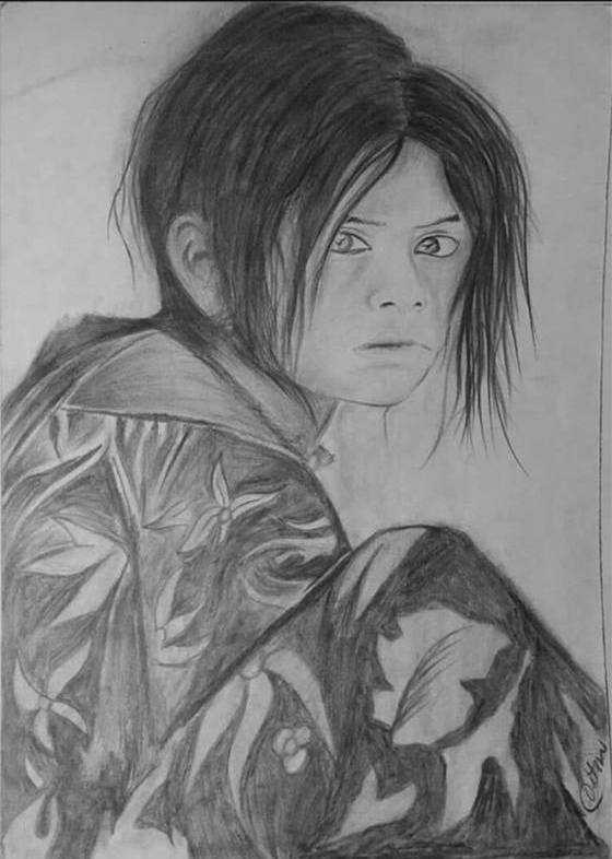 Pencil Sketch of Girl