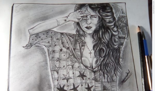 Pencil Sketch of Girl