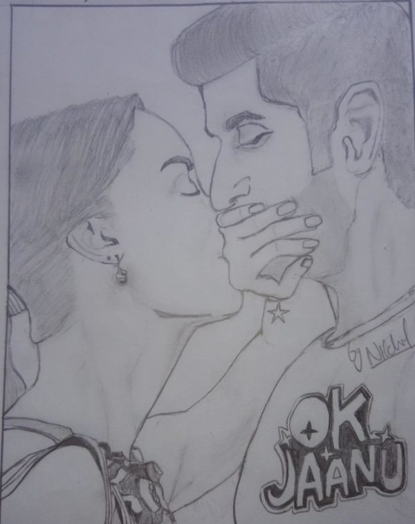 Pencil Sketch of Ok Jaanu