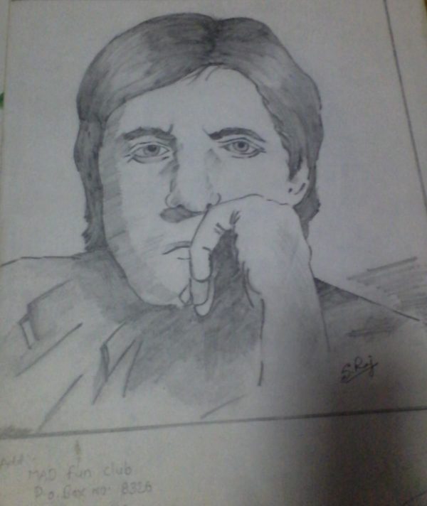 Pencil Sketch of Amitabh Bachhan