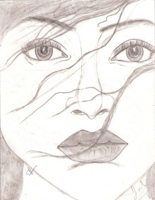 Pencil Sketch of a Girl - DesiPainters.com